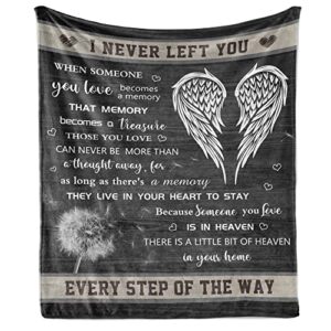 bereavement gifts blanket 50″x60″, sympathy gift, memorial gifts, bereavement gift ideas, in memory of loved one gifts, condolences gift, memorial gifts for loss of mother/father/pet throw blankets
