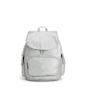 kipling women’s city pack small backpack, lightweight versatile daypack, school bag, bright metallic, one size