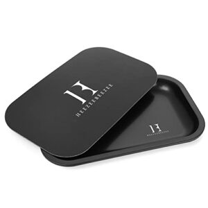 premium metal tray, large rolling tray with pvc soft magnetic lid, perfect storage for home or on-the-go, 10.6” x 6.3”