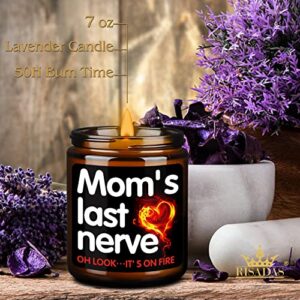 Gifts for Mom, Mothers Day Gifts from Daughter, Son, Birthday Gifts for Mom, Stocking Stuffers Christmas Funny Gifts for Mom Wife Women, Mom Gifts, Long Lasting Jar Candles, 7oz Scented Candles