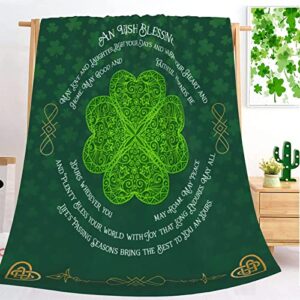 luxury st. patrick’s day blankets,fuzzy warm and cozy throw blanket for couch,seasonal spring holiday blanket for couch bed living room 60″x50″