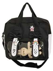 obosoyo kawaii backpack tote bag aesthetic with accessories crossbody bags for women shoulder bag school bag cute
