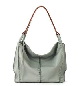 the sak los feliz hobo in leather, lined, roomy shoulder purse, meadow