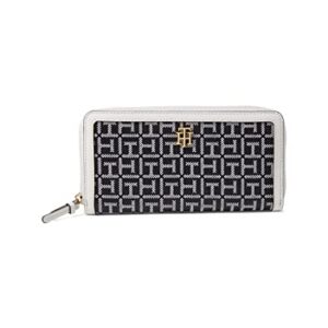 Tommy Hilfiger Liv II Zip Around Wallet Square Monogram Jacquard Black/White One Size