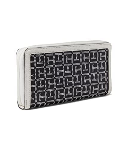 Tommy Hilfiger Liv II Zip Around Wallet Square Monogram Jacquard Black/White One Size