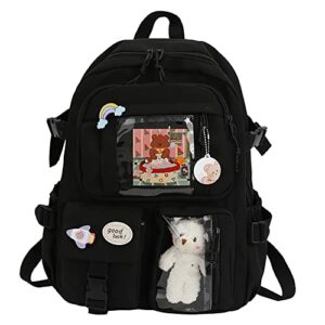women backpack multi-pocket nylon girls schoolbag kawaii girl travel student bag