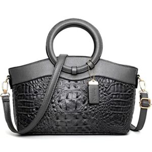 xingchen crocodile pattern handbag for women leather ring top handle satchel style shoulder bag fashion purse embossed tote