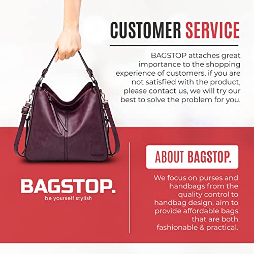 Ladies Designer Hand Bag Shoulder Tote Zipper Purse Colombian PU Leather Satchel Crossbody Bag, Hobo Bags for Women (Black)