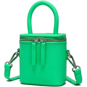 hiyolala cute mini purses for women, trendy mini crossbody bag with removable strap (green)