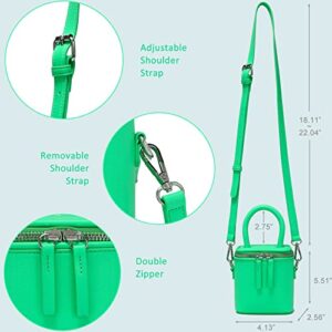 HIYOLALA Cute Mini Purses for Women, Trendy Mini Crossbody Bag with Removable Strap (Green)
