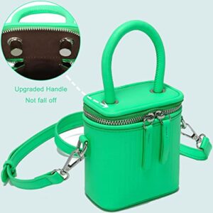 HIYOLALA Cute Mini Purses for Women, Trendy Mini Crossbody Bag with Removable Strap (Green)