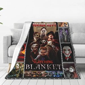 halloween blanket horror movie scary character ultra-soft micro fleece blanket (50″x40″)
