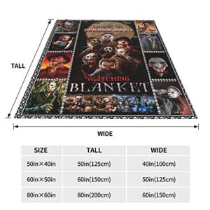 Halloween Blanket Horror Movie Scary Character Ultra-Soft Micro Fleece Blanket (50"X40")