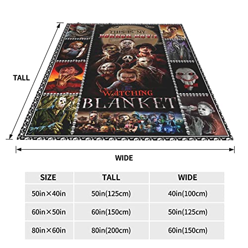 Halloween Blanket Horror Movie Scary Character Ultra-Soft Micro Fleece Blanket (50"X40")