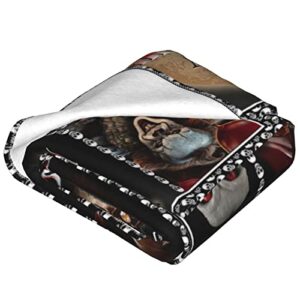 Halloween Blanket Horror Movie Scary Character Ultra-Soft Micro Fleece Blanket (50"X40")