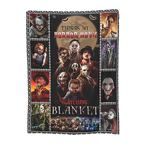 Halloween Blanket Horror Movie Scary Character Ultra-Soft Micro Fleece Blanket (50"X40")