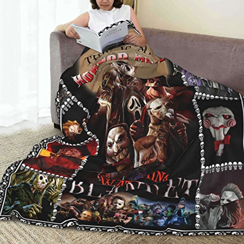 Halloween Blanket Horror Movie Scary Character Ultra-Soft Micro Fleece Blanket (50"X40")