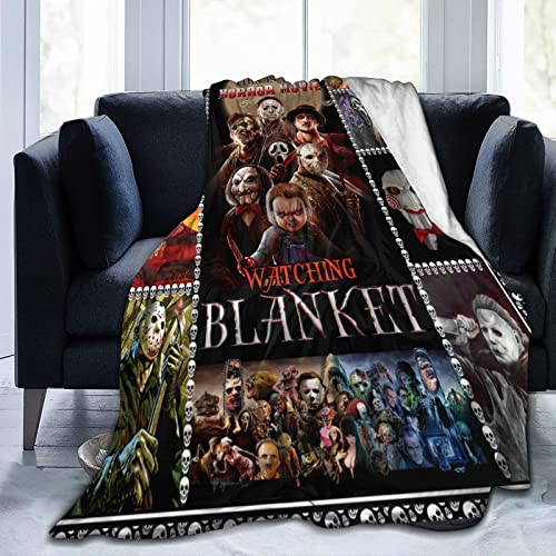 Halloween Blanket Horror Movie Scary Character Ultra-Soft Micro Fleece Blanket (50"X40")