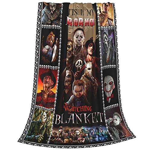 Halloween Blanket Horror Movie Scary Character Ultra-Soft Micro Fleece Blanket (50"X40")