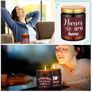 6 Pcs Nurse Appreciation Gifts Best Nurse Ever Gifts Nurses Week Gifts School Nurse Graduation Gifts Nurse Practitioner Gifts 7oz Scented Jar Candles Natural Mineral Wax Scented Candles (Nurse Style)