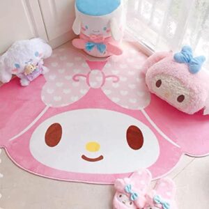 kawaii melody rug for girls bedroom carpet for living room plush soft cute rugs home decoration (15.7″x 23.7″)