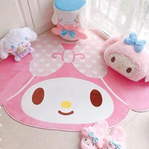 Kawaii Melody Rug for Girls Bedroom Carpet for Living Room Plush Soft Cute Rugs Home Decoration (15.7"x 23.7")