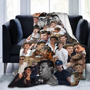 merohoro austin butler throw blanket 80″ x 60″ (3 sizes), lightweight, ultra-soft & comfy flannel blanket, microfiber fleece blanket, anti-pilling plush blanket for couch, bed, sofa