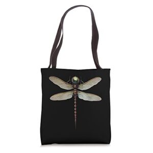 steampunk dragonfly tote bag