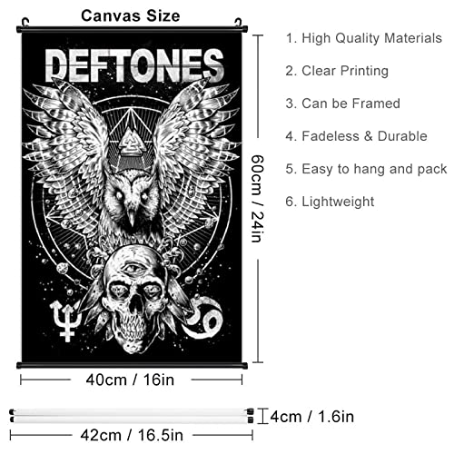 Poster Eagle Skull Deftones Scroll Painting Wall Hanging Decor Artwork Wall Art 16" X 24"