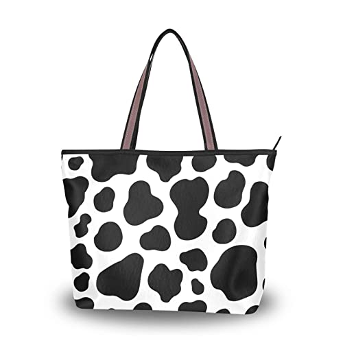 Sletend Tote Bag Cow Print Handbags for Women Fashion Shoulder Bag for School Travel Work Shopping