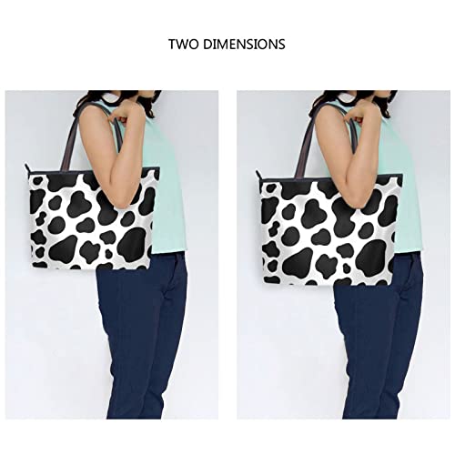 Sletend Tote Bag Cow Print Handbags for Women Fashion Shoulder Bag for School Travel Work Shopping