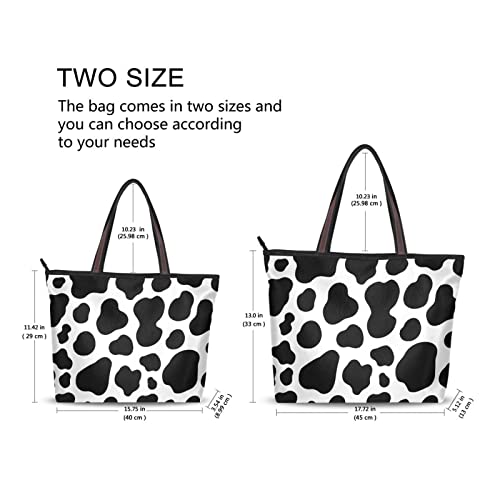 Sletend Tote Bag Cow Print Handbags for Women Fashion Shoulder Bag for School Travel Work Shopping