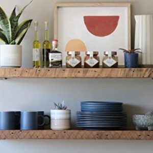 Urban Legacy Deep Floating Shelves | Reclaimed Wide Plank Barn Wood Shelves with Low Profile Brackets | High Weight Capacity (36" x 11" x 2")