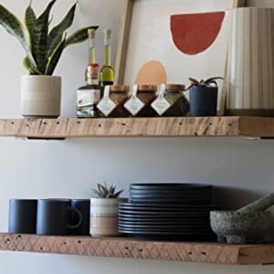 Urban Legacy Deep Floating Shelves | Reclaimed Wide Plank Barn Wood Shelves with Low Profile Brackets | High Weight Capacity (36" x 11" x 2")