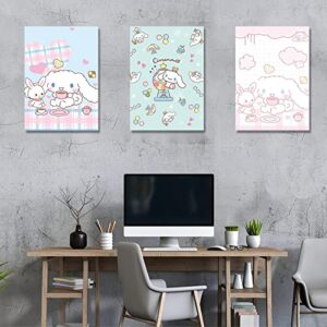 Cinnamoroll Posters, Set of 6 Anime Print Art Cute Posters For Home Bedroom and Dorm Wall Decor, Cinnamoroll Posters Gift Set For Teens, 10x14 Inches, No Framed