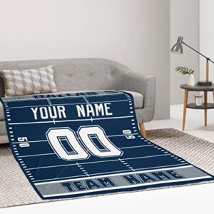 ANTKING Dallas Throw Blanket Personalized Custom Any Name and Number for Men Women Youth Gifts