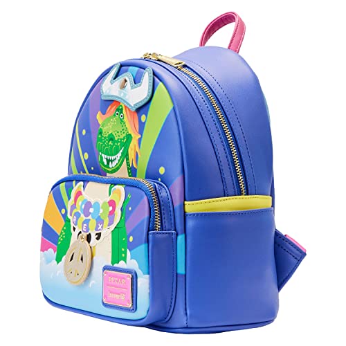 Loungefly Disney Pixar Toy Story Partysaurus Rex Womens Double Strap Shoulder Bag Mini Backpack Purse