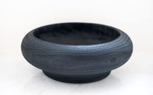kristin decor handmade large decorative wooden bowl for farmhouse kitchen counter decor or coffee table decor, black