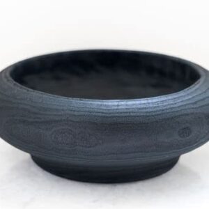 Kristin Decor Handmade Large Decorative Wooden Bowl for Farmhouse Kitchen Counter Decor or Coffee Table Decor, Black