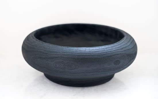 Kristin Decor Handmade Large Decorative Wooden Bowl for Farmhouse Kitchen Counter Decor or Coffee Table Decor, Black