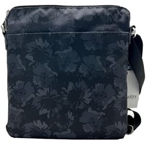 Baggallini FLORAL Design Go Bagg - RFID Phone Wristlet Crossbody Handbag Travel - BLACK GRAY