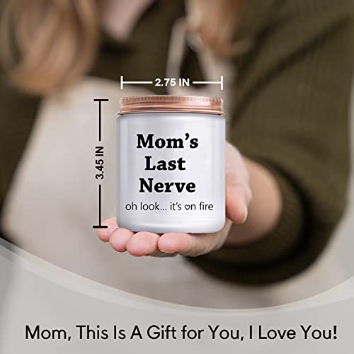 Gifts for Mom from Daughter Son, Best Mom Gifts, Funny Birthday Gifts for Mom Mother Women, Mothers Day Gifts, Thanksgiving Gifts, Christmas Gifts, Moms Last Nerve Scented Candle Gift