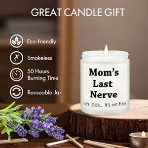 Gifts for Mom from Daughter Son, Best Mom Gifts, Funny Birthday Gifts for Mom Mother Women, Mothers Day Gifts, Thanksgiving Gifts, Christmas Gifts, Moms Last Nerve Scented Candle Gift