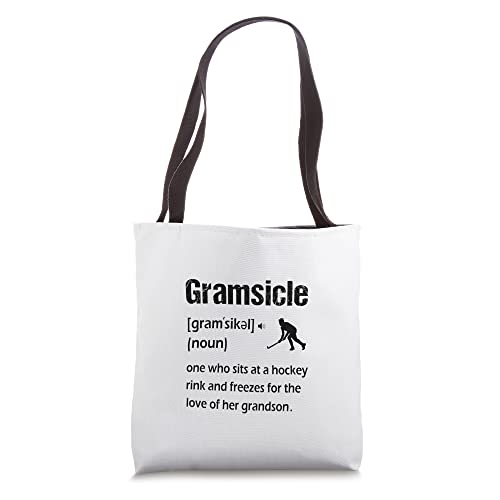 Gramsicle Funny Ice Hockey Grandma Sicle Definition Tote Bag