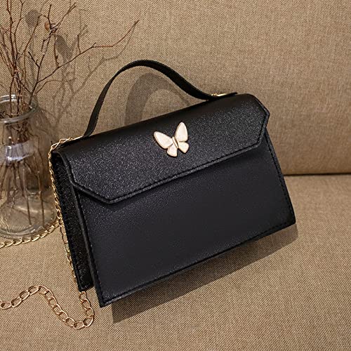 HPWRIU Mens Leather Fashion Women Artificial Leather Solid Color Bow Tie Hasp Phone Bag Shoulder Bag Organized Satchel