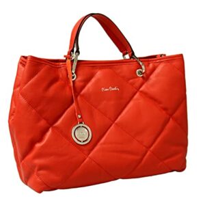 Pierre Cardin Large Red Soft Quilted Shopper Tote for womens