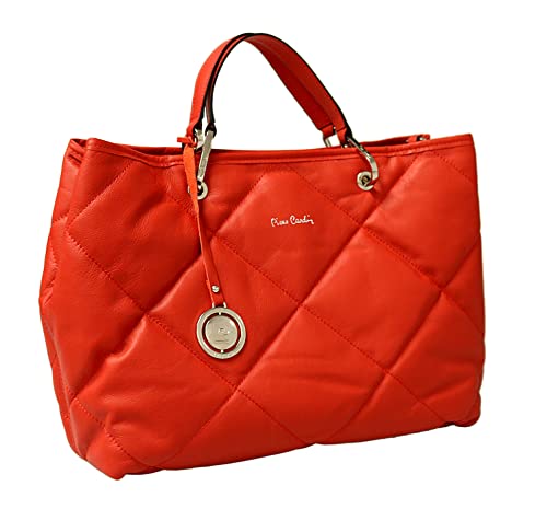 Pierre Cardin Large Red Soft Quilted Shopper Tote for womens