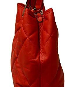 Pierre Cardin Large Red Soft Quilted Shopper Tote for womens