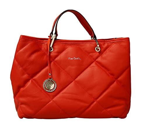 Pierre Cardin Large Red Soft Quilted Shopper Tote for womens