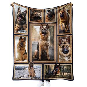 YIBZEE German Shepherd Blanket - Soft Comfy Flannel Plush Sofa Bed Couch Throw Blanket for Kids and Adult Lightweight Warm Cozy All Season Blankets (German Shepherd, 60 x 50in)